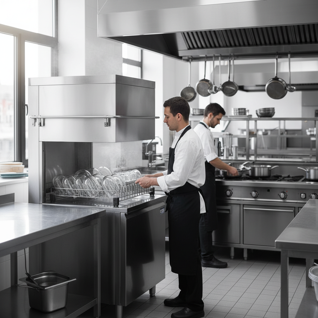 Realistische foto passend bij Professionele vaatwasser: kwaliteit en efficiëntie voor uw bedrijf vo